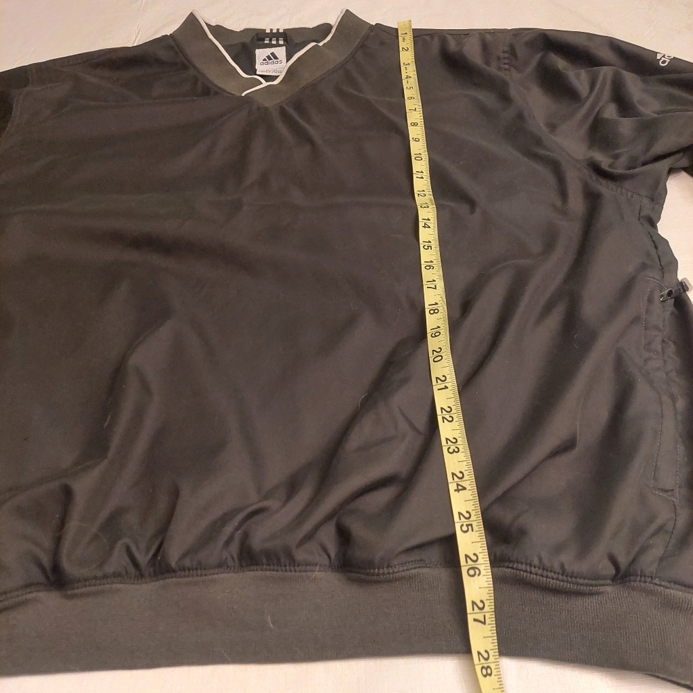 Adidas Green Windbreaker Track Jacket Pullover V Neck Climaproof Athletic Sz XL - Picture 6 of 11